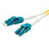 Roline LC to LC Duplex Duplex OS2 Fibre Optic Cable, 9/125μm, Yellow, 2m