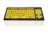 Ceratech 视力障碍键盘 有线USB键盘, QWERTY（美国）布局, 黄色