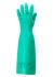 Ansell AlphaTec Solvex 37-185 Green Chemical Resistant Gloves, Size 8, Medium, Nitrile Coating