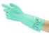Ansell AlphaTec Solvex 37-675 Green Cotton Chemical Resistant Gloves, Size 8, Medium, Nitrile Coating