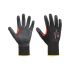 Honeywell Safety Polytril Air Comfort Black Cotton, Lycra, Polyamide Abrasion Resistant Work Gloves, Size 7, Nitrile