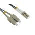 RS PRO LC to SC Duplex Multi Mode OM1 Fibre Optic Cable, 3mm, Grey, 2m