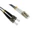 RS PRO LC to ST Duplex Multi Mode OM1 Fibre Optic Cable, 3mm, Grey, 1m
