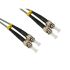 RS PRO ST to ST Duplex Multi Mode OM1 Fibre Optic Cable, 3mm, Grey, 500mm