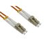 RS PRO LC to LC Duplex Multi Mode OM2 Fibre Optic Cable, 3mm, Orange, 2m