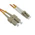 RS PRO LC to SC Duplex Multi Mode OM2 Fibre Optic Cable, 3mm, Orange, 2m