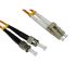 RS PRO LC to ST Duplex Multi Mode OM2 Fibre Optic Cable, 3mm, Orange, 500mm