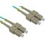 RS PRO SC to SC Duplex Multi Mode OM3 Fibre Optic Cable, 3mm, Light Blue, 500mm