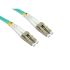 RS PRO LC to LC Duplex Multi Mode OM4 Fibre Optic Cable, 3mm, Light Blue, 500mm