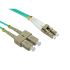 RS PRO LC to SC Duplex Multi Mode OM4 Fibre Optic Cable, 3mm, Light Blue, 500mm