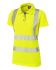 反光安全polo衫, 短袖, 黄色, 尺寸 (UK) L 女款