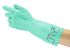 Ansell AlphaTec Solvex 37-675 Green Cotton Chemical Resistant Work Gloves, Size 9, Large, Nitrile Coating