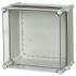 Fibox PC Series Grey Polycarbonate General Purpose Enclosure, IP65, IK08, Transparent Lid, 280 x 280 x 130mm