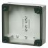 Fibox PC Series Grey Polycarbonate General Purpose Enclosure, IP66, IP67, IK08, Transparent Lid, 100 x 100 x 35mm
