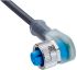 Sick Right Angle Female 5 way M12 to Connector & Cable, 3m