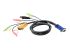 KVM-kabel, 3.5 mm stereojack, USB A, VGA til 3.5 mm stereojack, SPHD-15, Sort