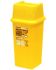 RS PRO 7L Yellow Snap On Polypropylene Waste Bin