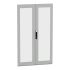 Schneider Electric PanelSeT Series Lockable Glass, Steel RAL 7035 Double Door, 1966mm H, 1.169m W for Use with PanelSeT