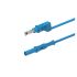 Electro PJP Blue Male to Male Banana Plug, 4 mm Connector, Plug In Termination, 12A, 1kV, Nickel Plating