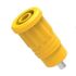 Yellow Female Banana Socket, 4 mm Connector, Press Fit Termination, 25A, 1kV, Nickel Plating