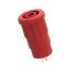 Red Female Banana Socket, 4 mm Connector, Press Fit Termination, 25A, 1kV, Nickel Plating