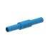 Blue Female to Female Banana Coupler, 4 mm Connector, Plug In Termination, 36A, 1kV, Nickel Plating