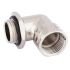 5210 Series Silver Zinc Alloy Cable Gland, M25 Thread, IP55