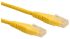 Roline Cat6 Straight Male RJ45 to Straight Male RJ45 Ethernet Cable, Yellow, 300mm