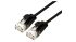 Roline Cat6a Straight Male RJ45 to Straight Male RJ45 Ethernet Cable, Black, 1.5m