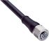 Sick Straight Female 5 way M12 to Straight Unterminated Connector & Cable, 20m