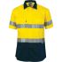 DNC TDJH 3887 Yellow/Navy Hi Vis Fabric Shirt, UK L, EU L