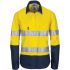 DNC TDJH 3786 Yellow/Navy Hi Vis Fabric Shirt, UK 14, EU 14