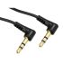 RS PRO Male 3.5mm Stereo Jack to Male 3.5mm Stereo Jack Aux Cable, Black, 1m
