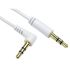 RS PRO Male 3.5mm Stereo Jack to Male 3.5mm Stereo Jack Aux Cable, White, 2m