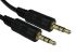 RS PRO Male 3.5mm Stereo Jack to Male 3.5mm Stereo Jack Aux Cable, Black, 300mm