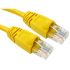RS PRO Cat5e Straight Male RJ45 to Straight Male RJ45 Ethernet Cable, UTP, Yellow PVC Sheath, 500mm