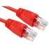 RS PRO Cat5e Straight Male RJ45 to Straight Male RJ45 Ethernet Cable, UTP, Red PVC Sheath, 3m