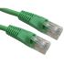 RS PRO Cat5e Straight Male RJ45 to Straight Male RJ45 Ethernet Cable, UTP, Green LSZH Sheath, 1m