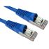 RS PRO Cat5e Straight Male RJ45 to Straight Male RJ45 Ethernet Cable, FTP, Blue PVC Sheath, 500mm
