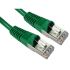 RS PRO Cat5e Straight Male RJ45 to Straight Male RJ45 Ethernet Cable, FTP, Green PVC Sheath, 1m