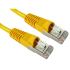 RS PRO Cat5e Straight Male RJ45 to Straight Male RJ45 Ethernet Cable, FTP, Yellow PVC Sheath, 1m