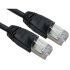RS PRO Cat6 Straight Male RJ45 to Straight Male RJ45 Ethernet Cable, FTP, Black LSZH Sheath, 500mm