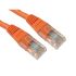 RS PRO, 250mm Cat5e, Orange RJ45 to Male RJ45 Male, UTPUnshielded, Terminated PVC Sheath