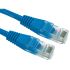 RS PRO Cat5e Straight Male RJ45 to Straight Male RJ45 Ethernet Cable, UTP, Blue PVC Sheath, 250mm