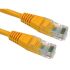 RS PRO, 250mm Cat5e, Yellow RJ45 to Male RJ45 Male, UTPUnshielded, Terminated PVC Sheath