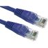 RS PRO Cat5e Straight Male RJ45 to Straight Male RJ45 Ethernet Cable, UTP, Purple PVC Sheath, 500mm