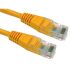 RS PRO Cat5e Straight Male RJ45 to Straight Male RJ45 Ethernet Cable, UTP, Yellow PVC Sheath, 1.5m