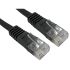 RS PRO, 500mm Cat5e, Black RJ45 to Male RJ45 Male, UTPUnshielded, Terminated PVC Sheath