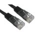 RS PRO Cat5e Straight Male RJ45 to Straight Male RJ45 Ethernet Cable, UTP, Black PVC Sheath, 2m
