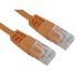 RS PRO, 500mm Cat5e, Orange RJ45 to Male RJ45 Male, UTPUnshielded, Terminated PVC Sheath